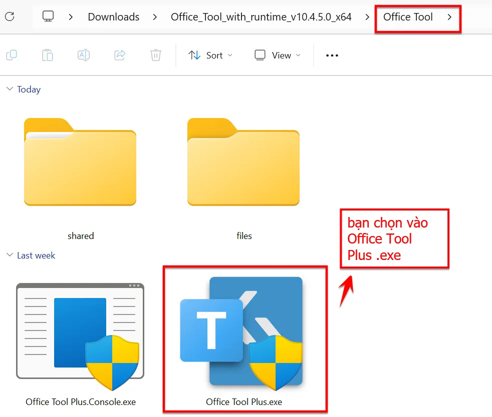 Bạn Chọn Vào Office Tool Plus.exe để Mở Công Cụ Download Office 2024 Preview Cho Windows