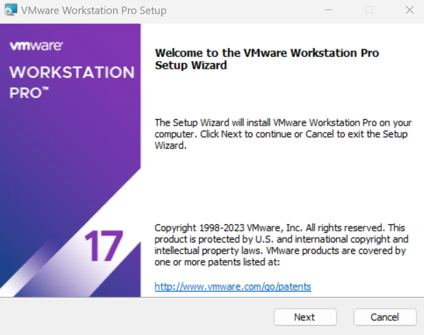 Bảng Vmware Workstation Pro Setup Hiện Lên Bạn Chọn Next
