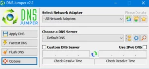 Giao Diện Công Cụ DNS Jumper