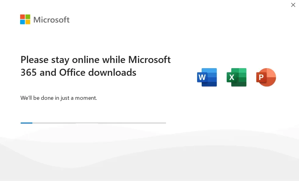 Quá Trình Download Office 2024 Preview đang Diễn Ra